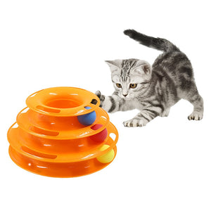 Three Levels Pet Cat toy Tower
