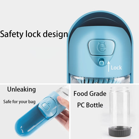 Image of Portable Pet Dog Water Bottle Feeder